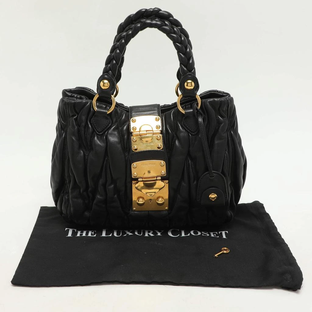 Miu Miu Black Matelasse Leather Coffer Satchel 商品