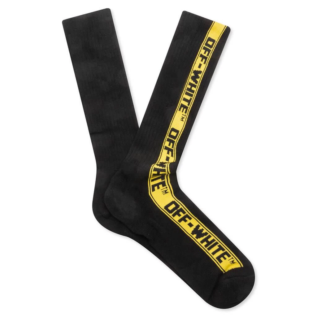 商品Off-White|Off-White c/o Virgil Abloh Industrial Belt Socks - Black/Yellow,价格¥641,第1张图片