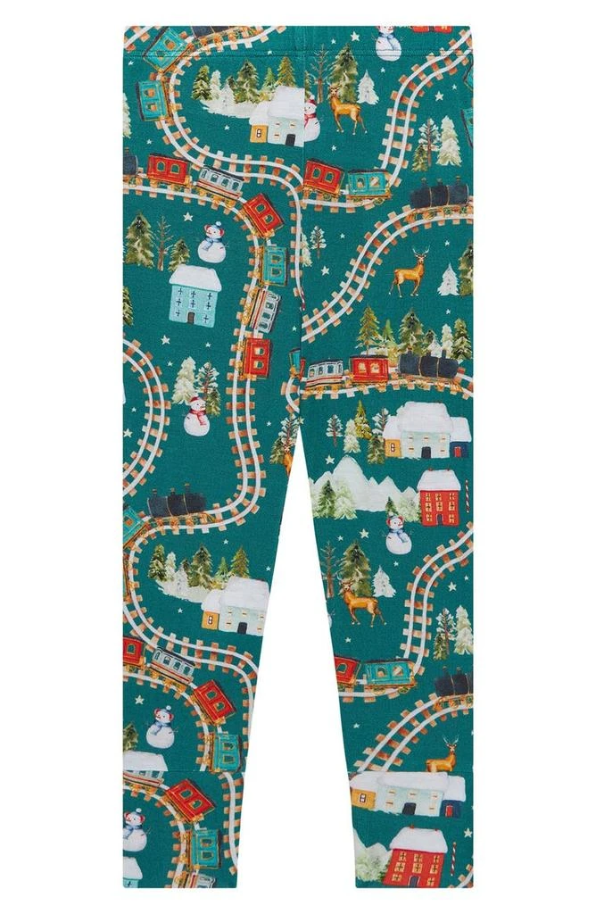 商品Posh Peanut|Wyatt Holiday Train Fitted Two-Piece Pajamas,价格¥181,第4张图片详细描述