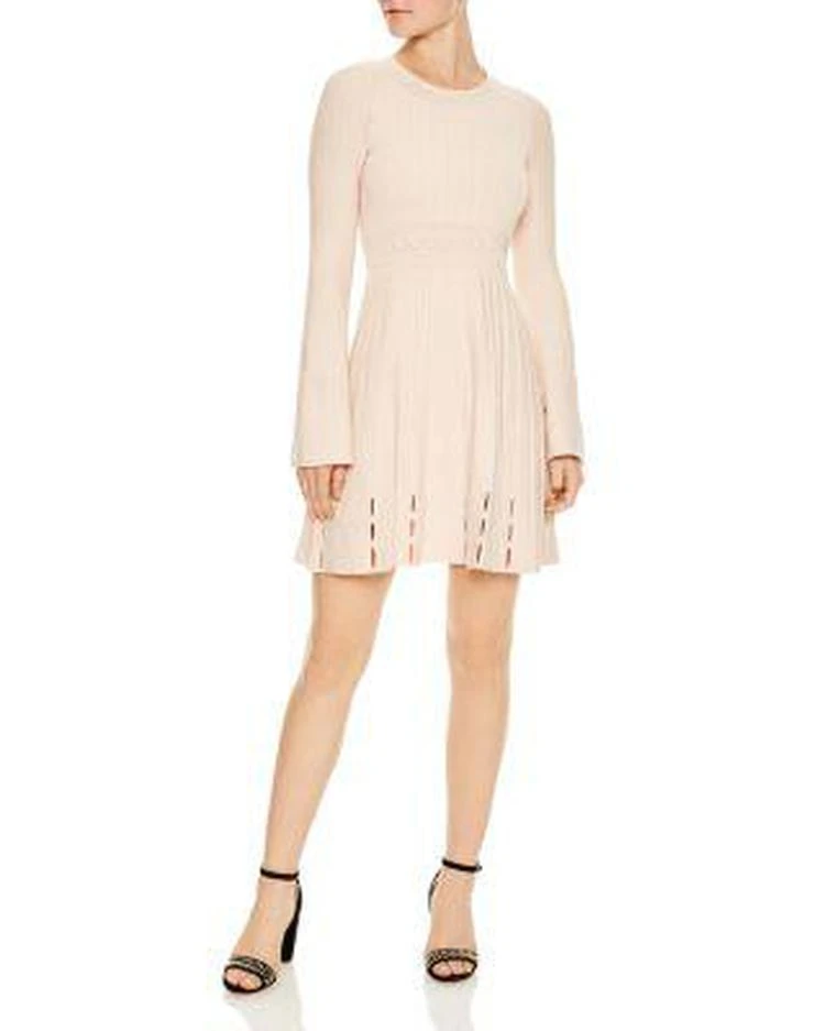 商品Sandro|Terez Eyelet-Detail Knit Mini 连衣裙,价格¥1381,第1张图片