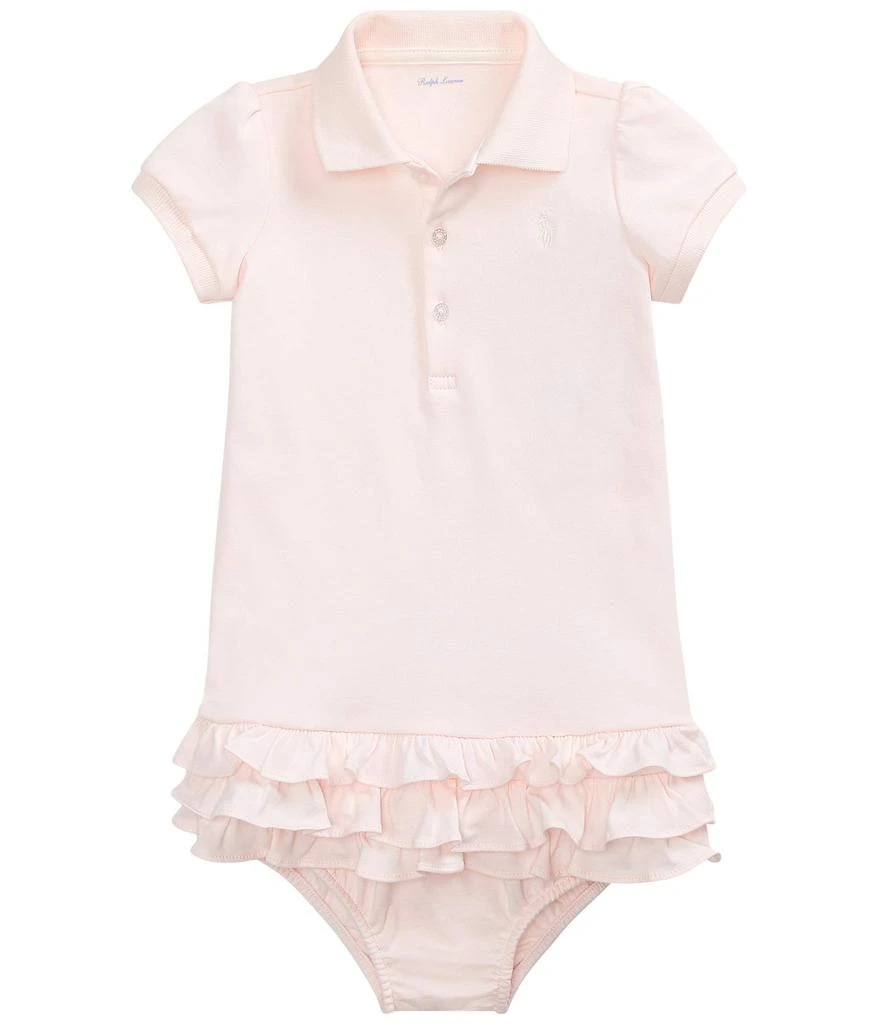 商品Ralph Lauren|Ruffled Polo Dress & Bloomer (Infant),价格¥342,第1张图片