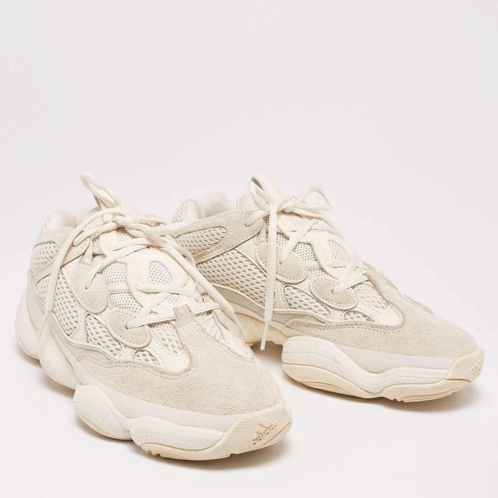 商品[二手商品] YEEZY|Yeezy x Adidas White Suede and Mesh Yeezy 500 Salt Lace Up Sneakers Size 41,价格¥1439,第4张图片详细描述