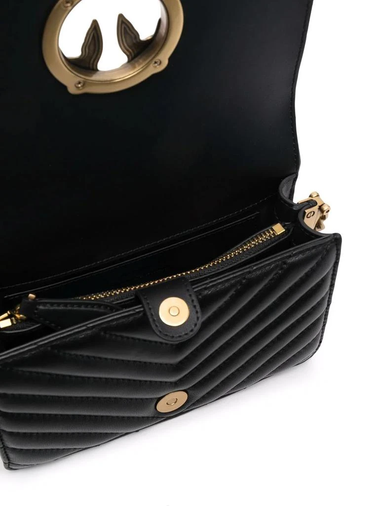 商品PINKO|PINKO logo-plaque quilted leather satchel bag,价格¥2255,第4张图片详细描述