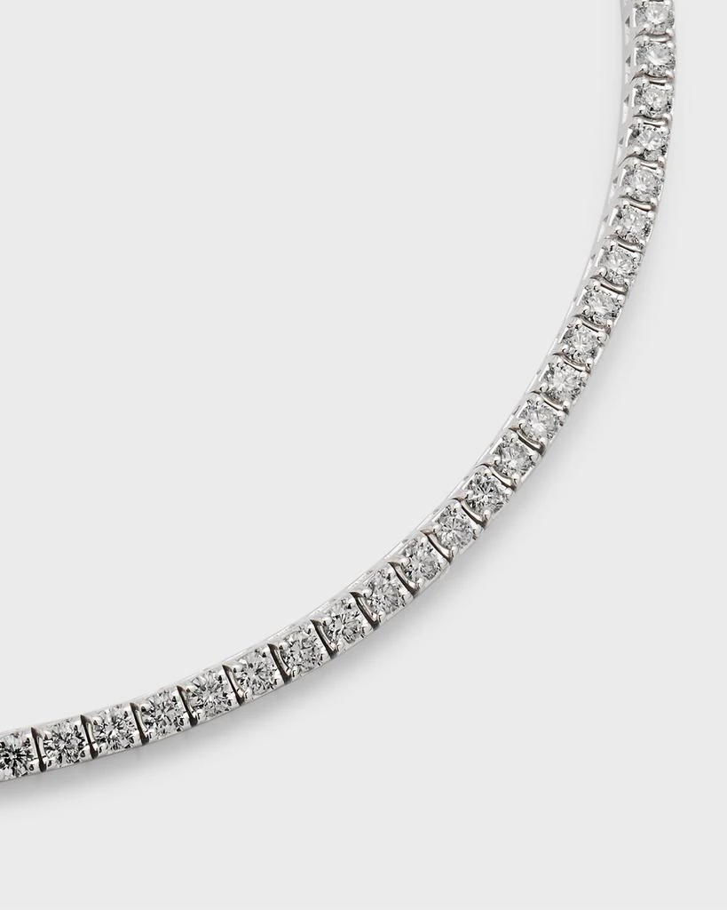 商品Neiman Marcus Diamonds|18K White Gold Half-Diamond Half-Chain Necklace, 16"L, 2.85tcw,价格¥74116,第4张图片详细描述