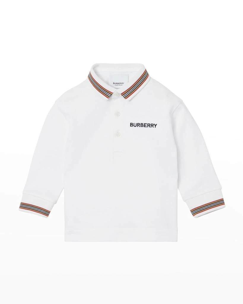 商品Burberry|Boy's Christo Icon Stripe Polo Shirt, Size 6M-2,价格¥1017,第1张图片