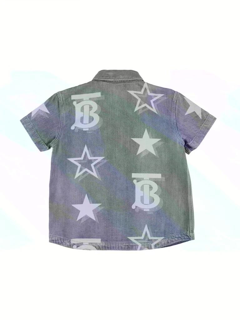 商品Burberry|Logo Printed Cotton Denim Shirt,价格¥3075,第2张图片详细描述