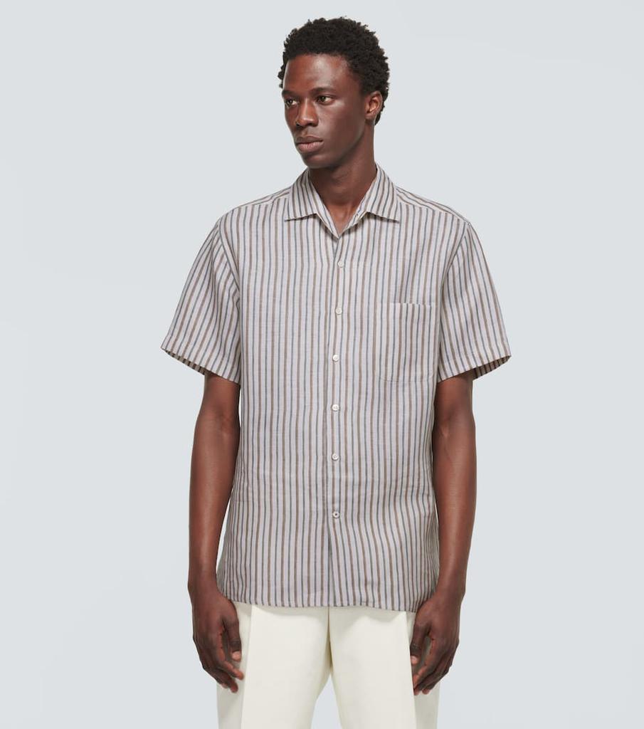 商品Loro Piana|亚麻短袖衬衫,价格¥4619,第5张图片详细描述