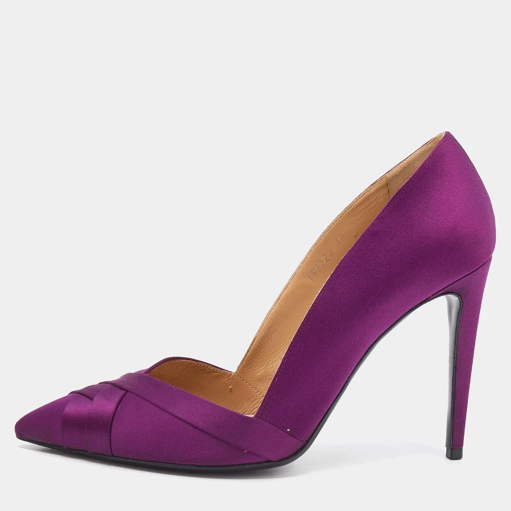 商品[二手商品] Ralph Lauren|Ralph Lauren Collection Purple Satin Pointed Toe Pumps Size 40,价格¥1223,第1张图片