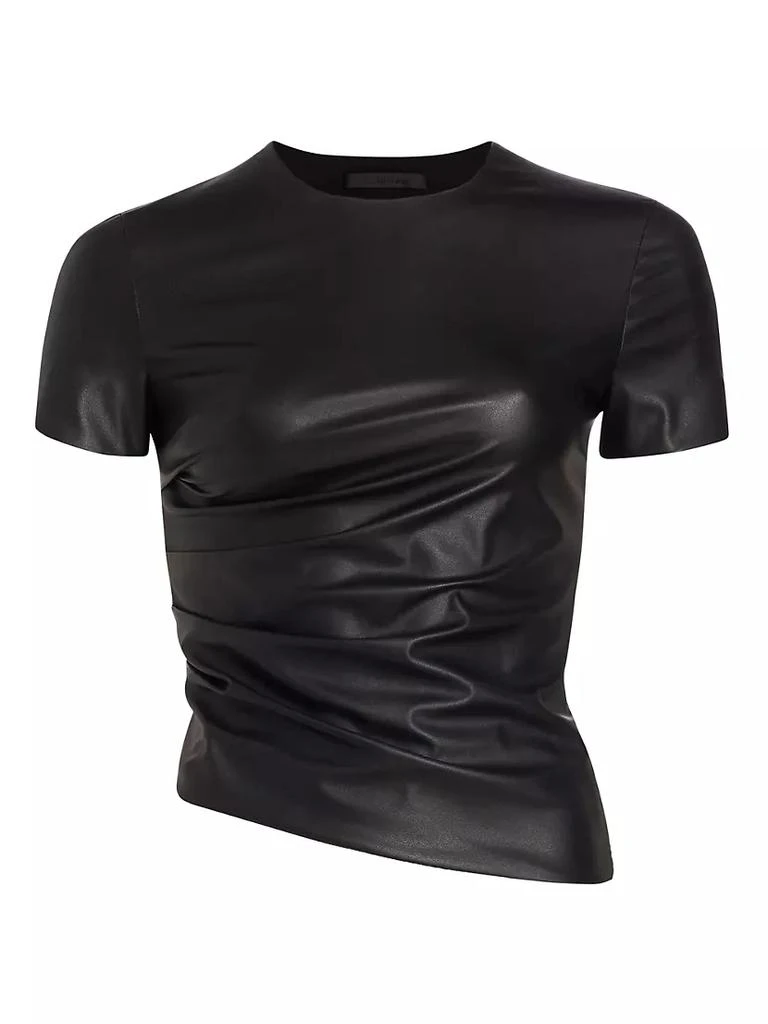 商品Helmut Lang|Twist Faux Leather Short Sleeve T-Shirt,价格¥886,第1张图片