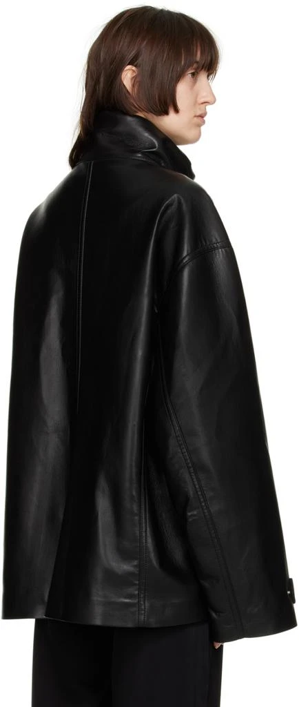 商品Nanushka|Black Elias Regenerated Leather Jacket,价格¥3353,第3张图片详细描述