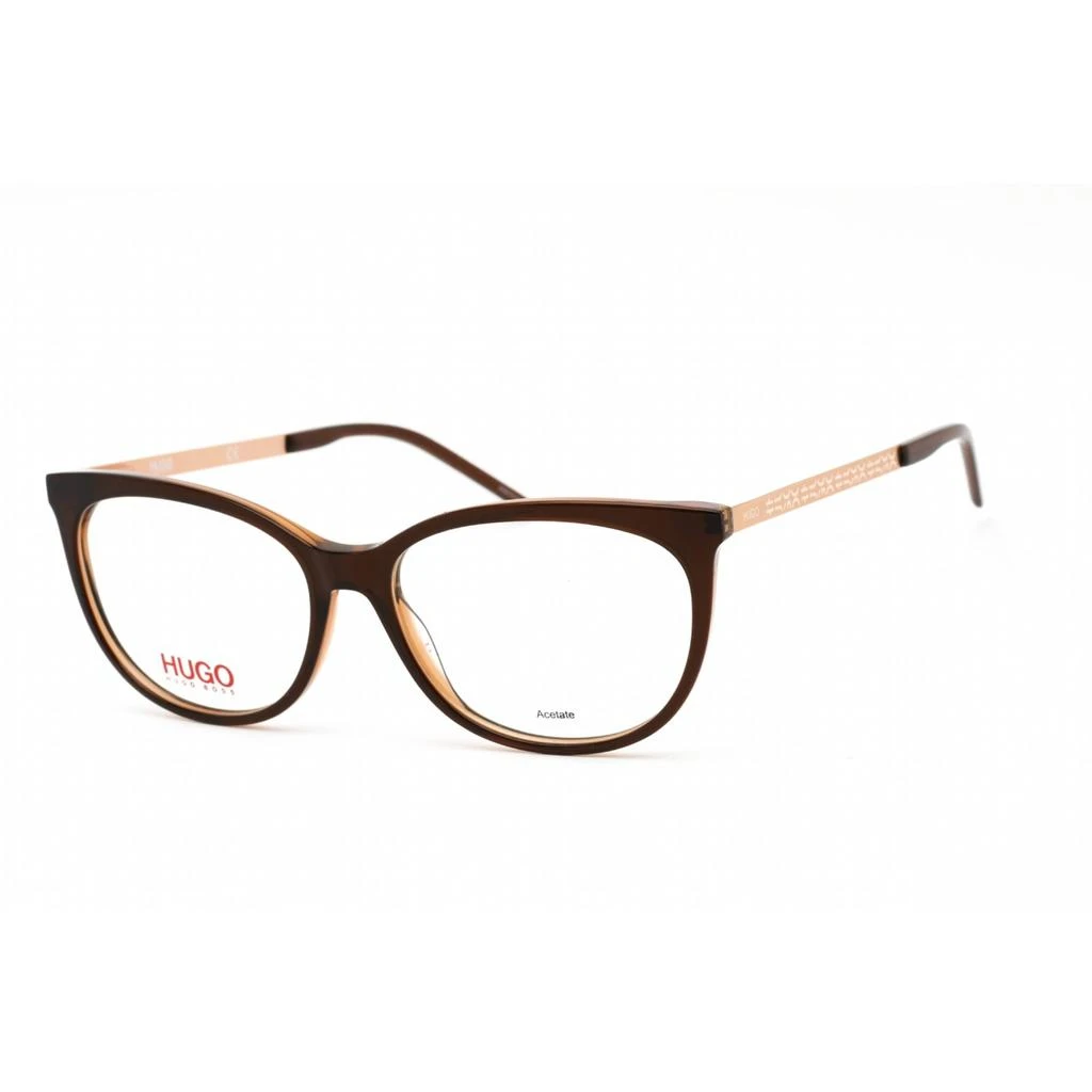 商品Hugo Boss|Hugo Women's Eyeglasses - Clear Lens Brown Acetate Cat Eye Frame | HG 1082 009Q 00,价格¥339,第1张图片
