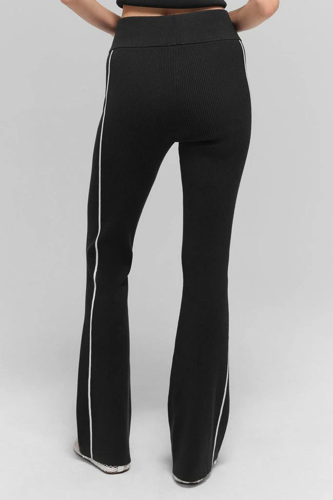 商品Alo|Ribbed Sweater Knit Highline Flare Pant - Black/White,价格¥1810,第4张图片详细描述
