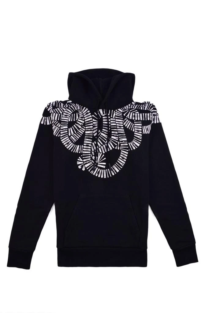 商品Marcelo Burlon|Marcelo Burlon County Of Milan Logo Printed Drawstring Hoodie,价格¥1781,第1张图片