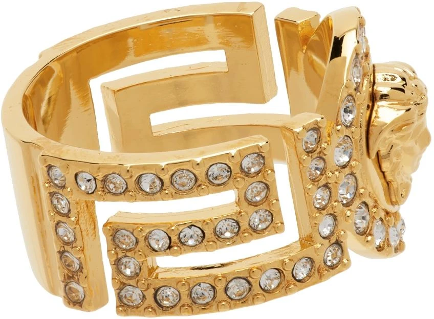 商品Versace|Gold Crystal Icon Medusa Ring,价格¥1071,第5张图片详细描述