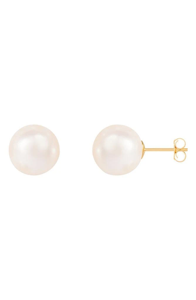 商品Splendid Pearls|14K Gold 10-10.5mm Cultured Freshwater Pearl Stud Earrings,价格¥671,第1张图片