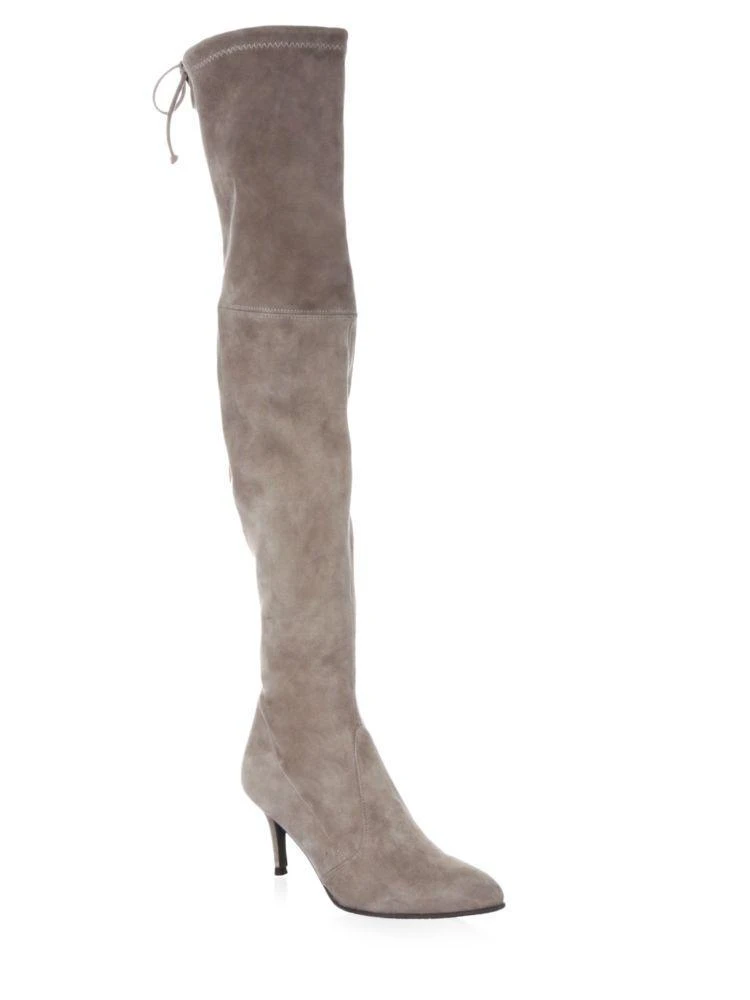商品Stuart Weitzman|Tiemodel 麂皮过膝靴,价格¥868,第1张图片
