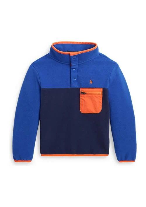 商品Ralph Lauren|Lauren Childrenswear Boys 2 7 Color Blocked Fleece Pullover,价格¥949,第1张图片