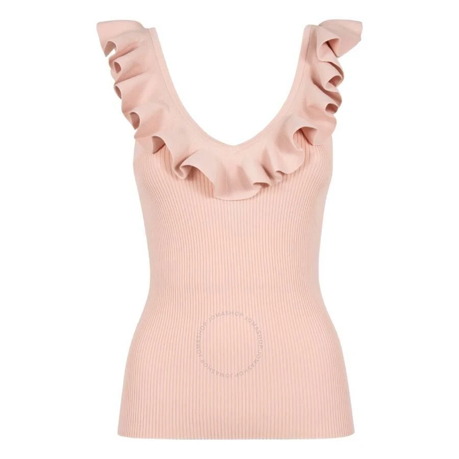 商品Zimmermann|Dusty Pink Chintz Scoop Neck Frill Tank Top,价格¥667,第1张图片