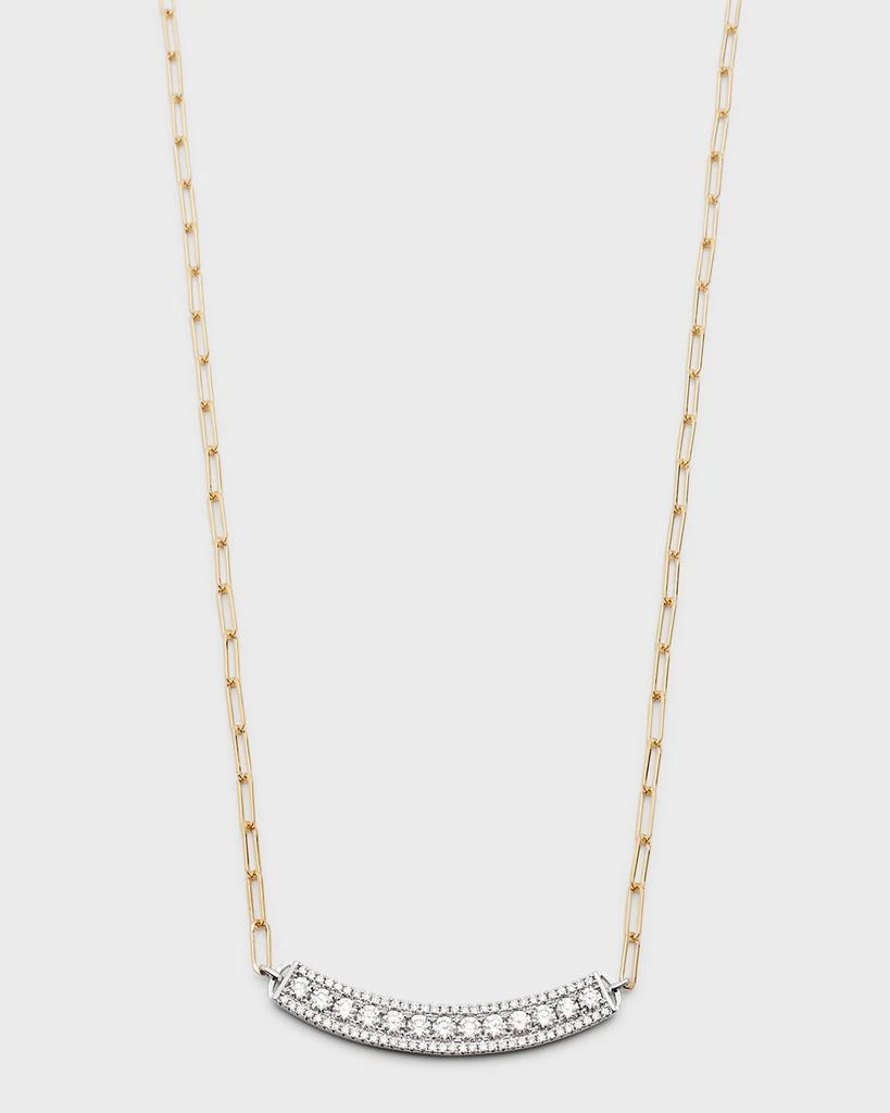 商品Frederic Sage|18K Yellow and White Gold Large Single Row Horizontal Curved Bar Necklace,价格¥50273,第1张图片