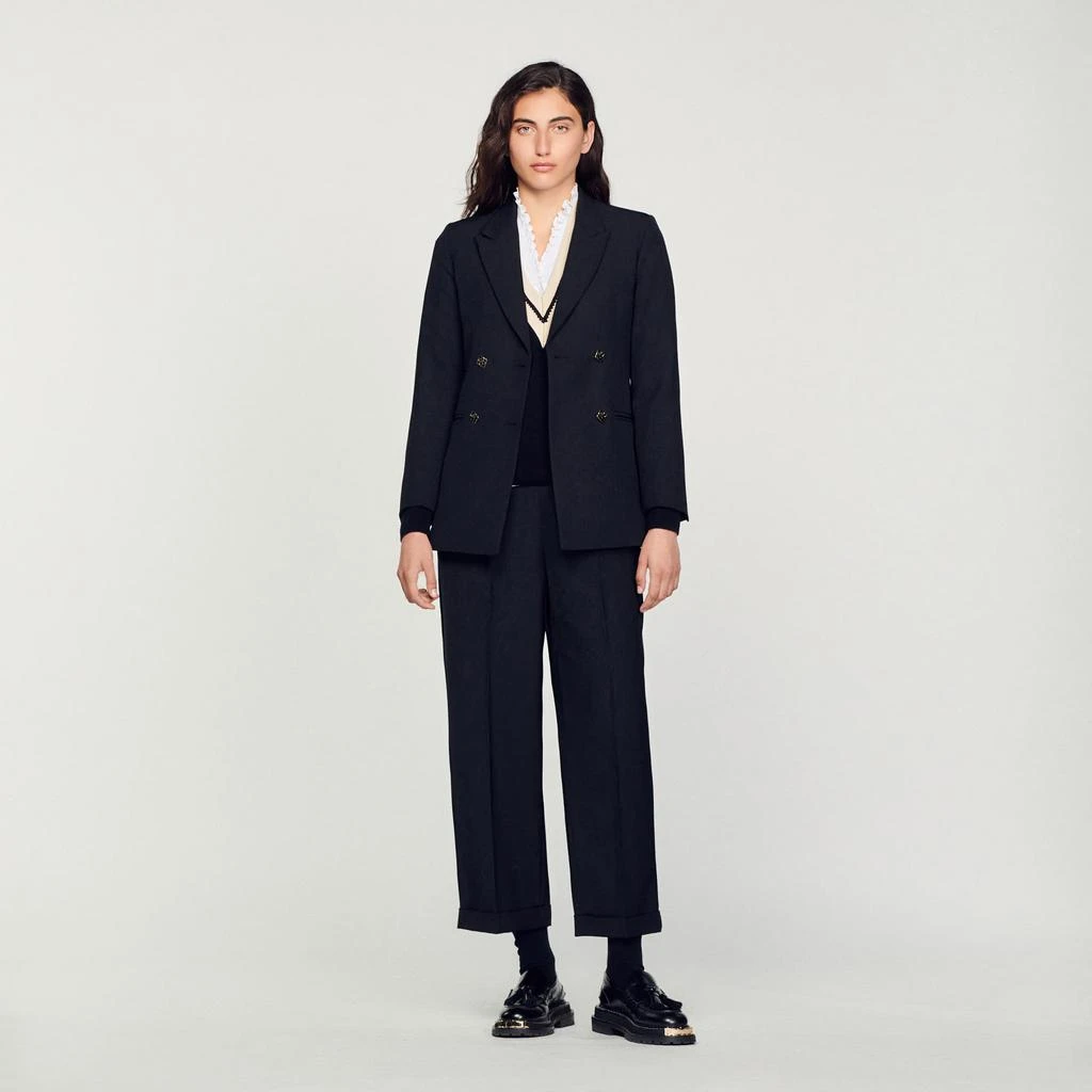 商品Sandro|Double-breasted suit jacket,价格¥2053,第1张图片