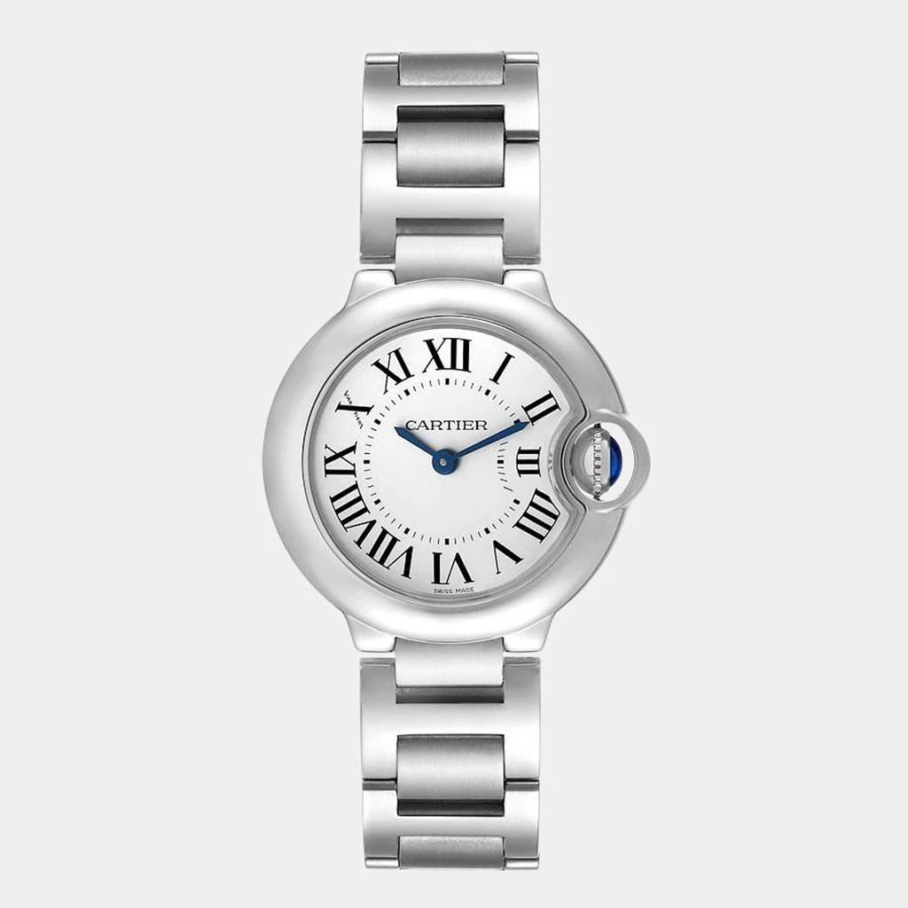 商品[二手商品] Cartier|Cartier Silver Stainless Steel Ballon Bleu W69010Z4 Women's Wristwatch 28 mm,价格¥31597,第1张图片