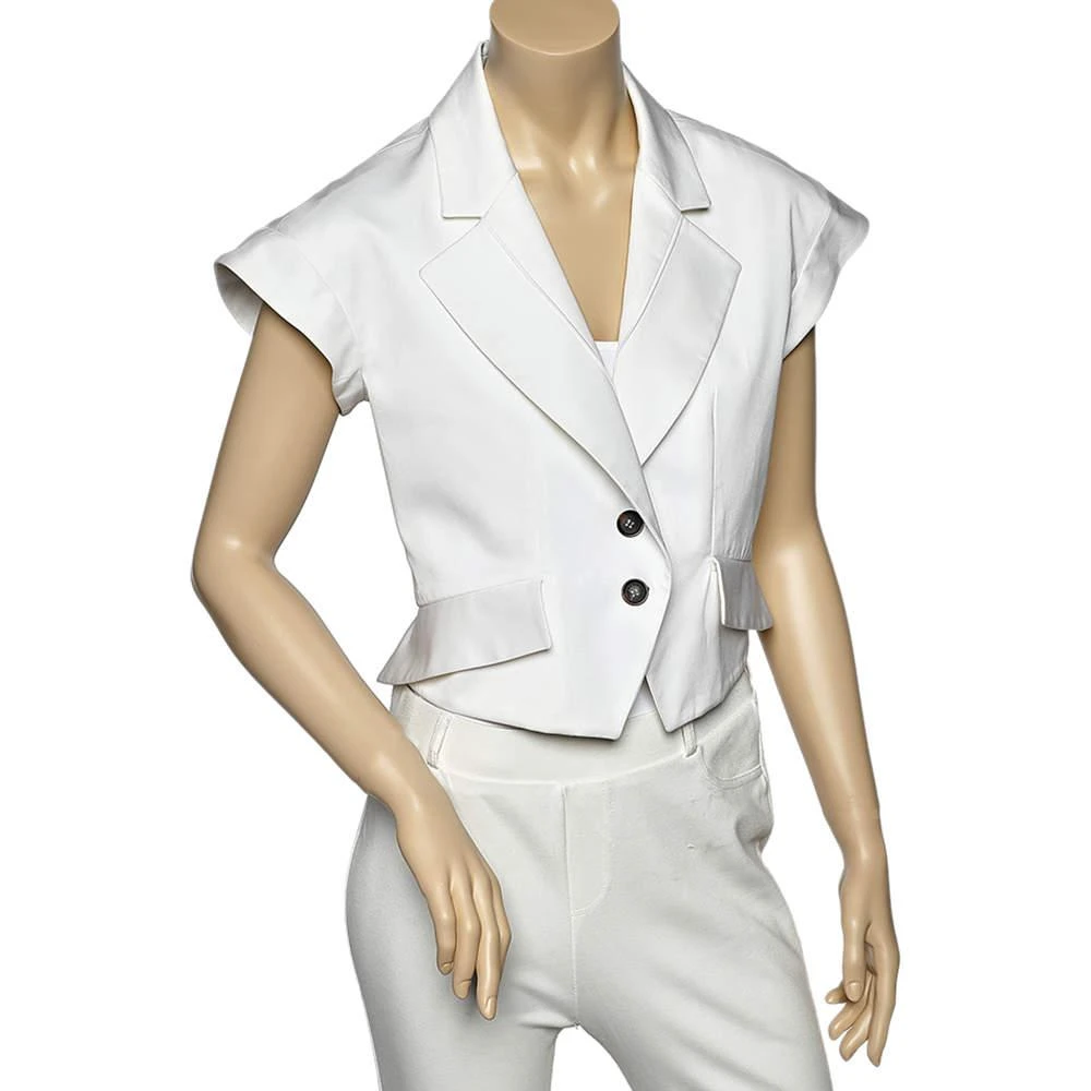 商品[二手商品] Celine|Celine Off-White Cotton Button Front Vest M,价格¥1114,第2张图片详细描述