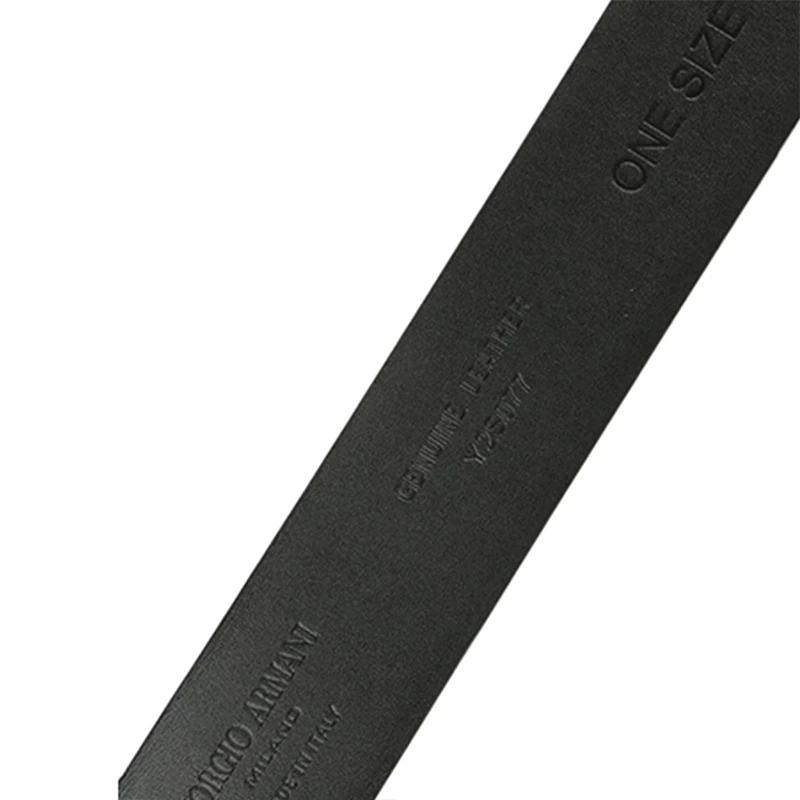 Giorgio Armani 乔治·阿玛尼 黑色真皮个性扣头男士腰带 Y2S077-YB52J-80001 商品