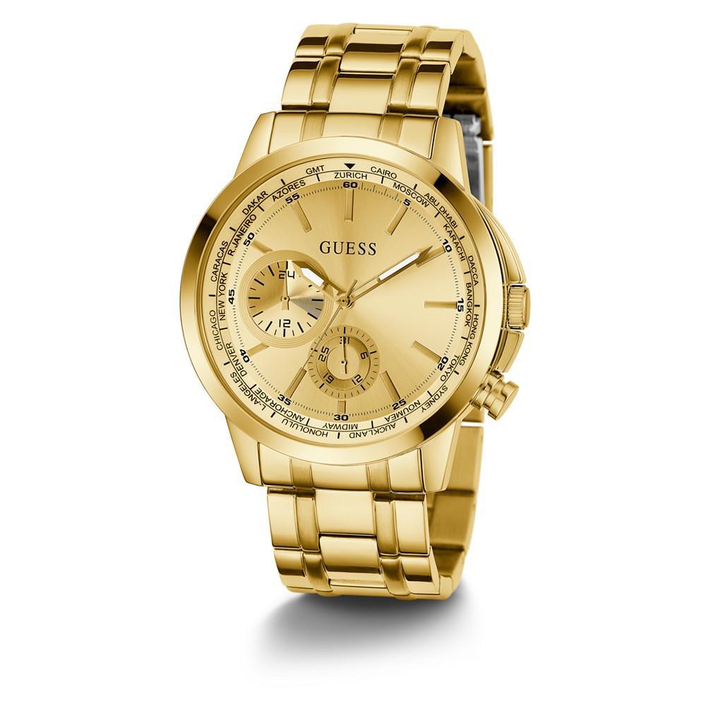 商品GUESS|Men's Gold-tone Stainless Steel Bracelet Watch 44mm,价格¥788,第7张图片详细描述