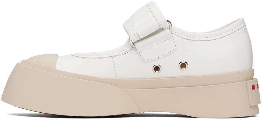 商品Marni|White Pablo Mary Jane Ballerina Flats,价格¥1688,第3张图片详细描述