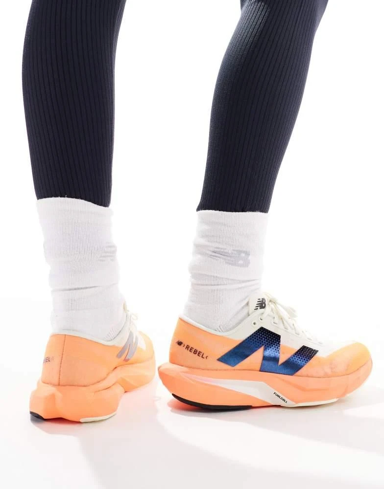 商品New Balance|New Balance Fuel Cell Rebel V4 running trainers in orange,价格¥1445,第3张图片详细描述