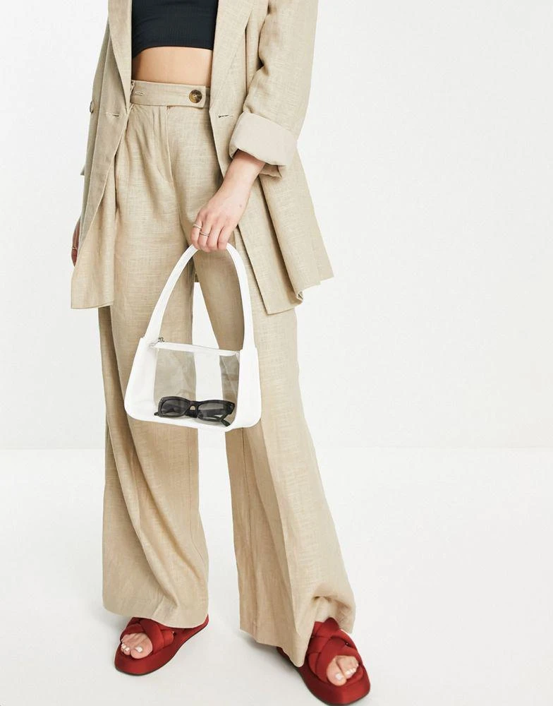 商品ASOS|ASOS DESIGN transparent shoulder bag in white,价格¥241,第3张图片详细描述