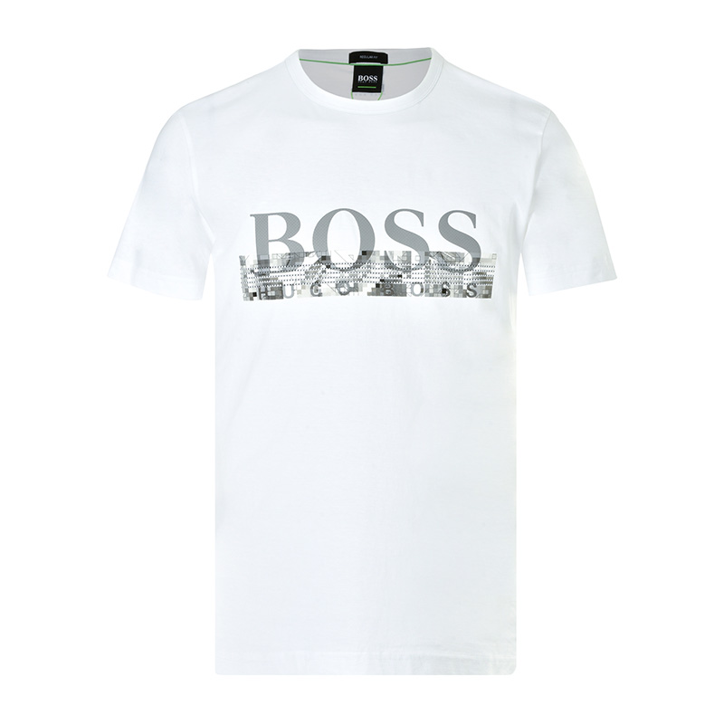 Hugo Boss 雨果博斯 男士白色纯色款棉质短袖T恤 TEE6-50383413-100商品第1张图片规格展示