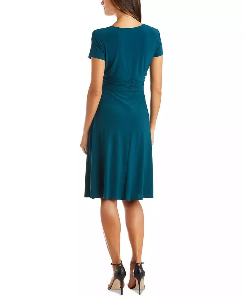 商品R & M Richards|R&M Richards Short-Sleeve Faux-Wrap Dress,价格¥727,第2张图片详细描述