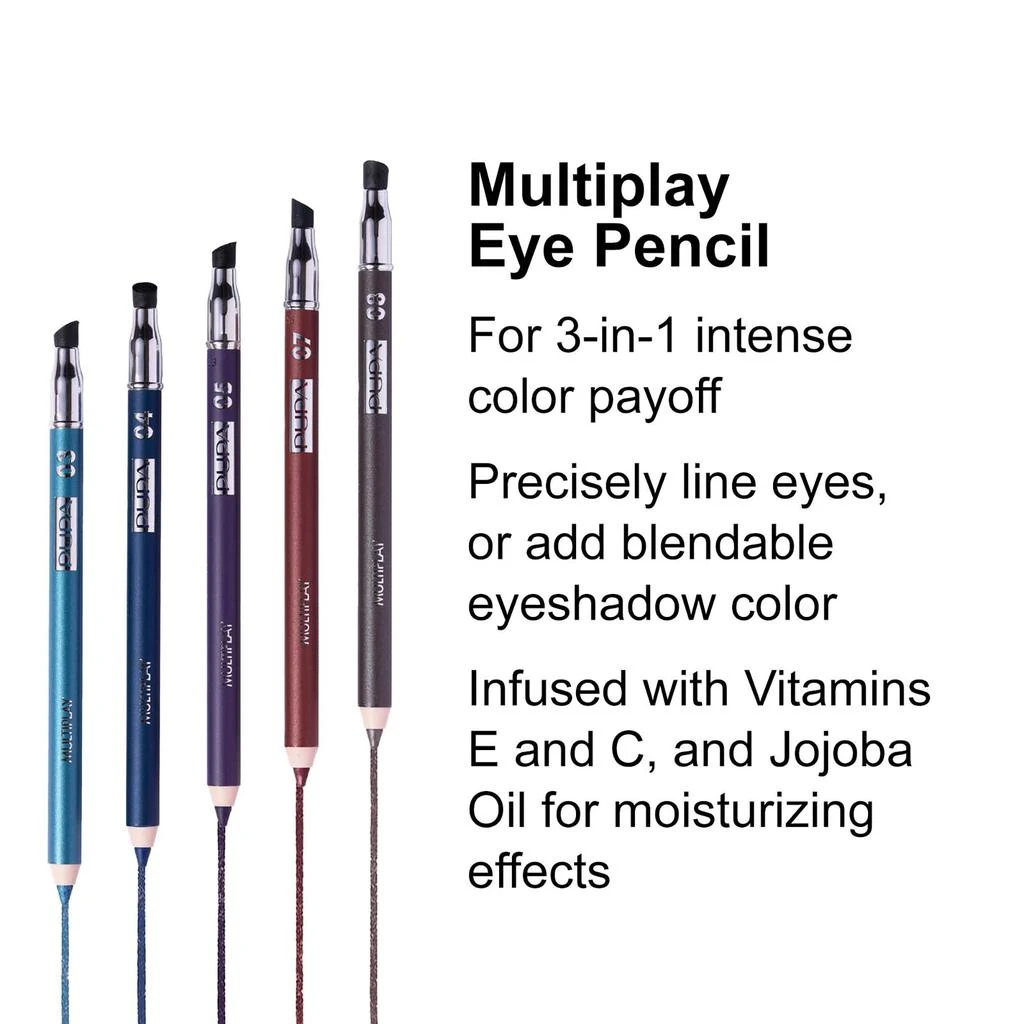 商品PUPA Milano|Multiplay Eye Pencil - 55 Electric Blue by  for Women - 0.04 oz Eye Pencil,价格¥151,第2张图片详细描述