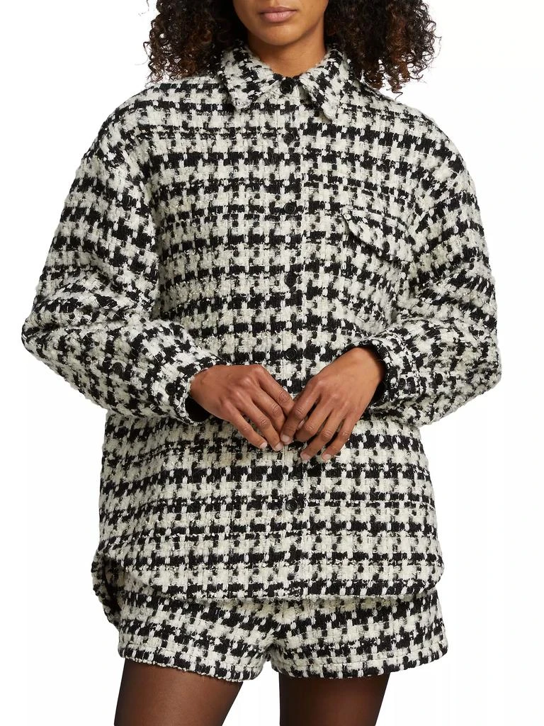 商品ANINE BING|Simon Houndstooth Shirt Jacket,价格¥1687,第3张图片详细描述