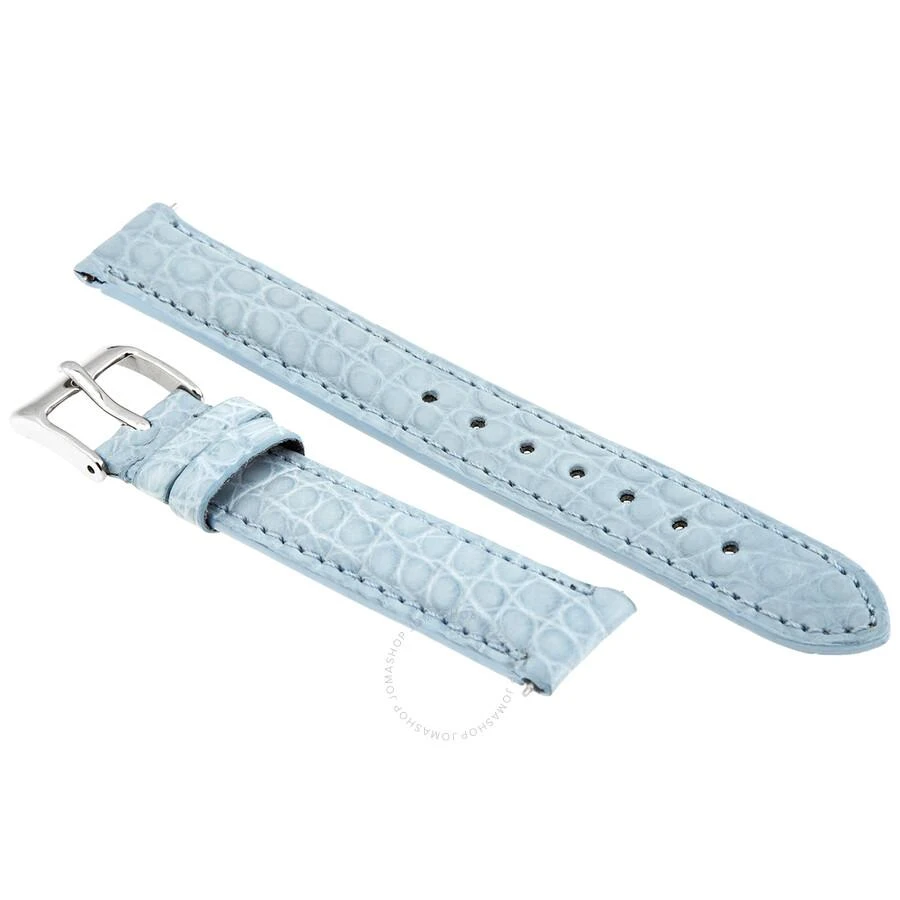 商品Hadley Roma|Matte Baby Blue 14 MM Alligator Leather Strap,价格¥371,第1张图片