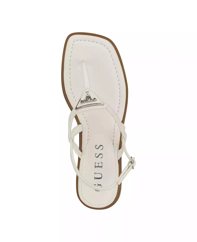 Women's Rainey Logo Sqaure Toe T-Strap Flat Sandals 商品