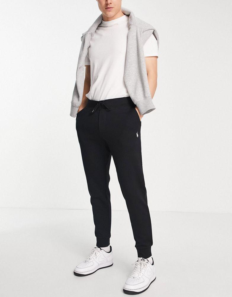 Polo Ralph Lauren player logo double tech joggers in black商品第1张图片规格展示