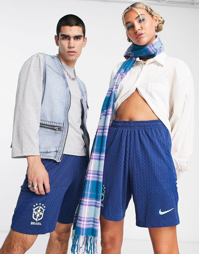 商品NIKE|Nike Football World Cup 2022 Brazil unisex shorts in blue,价格¥265,第1张图片
