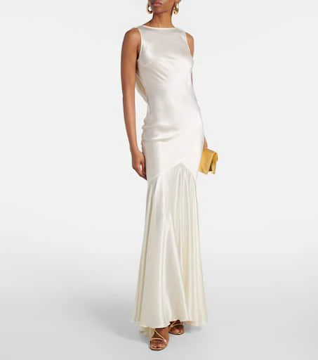 商品Nina Ricci|Open-back satin maxi dress,价格¥8387,第2张图片详细描述