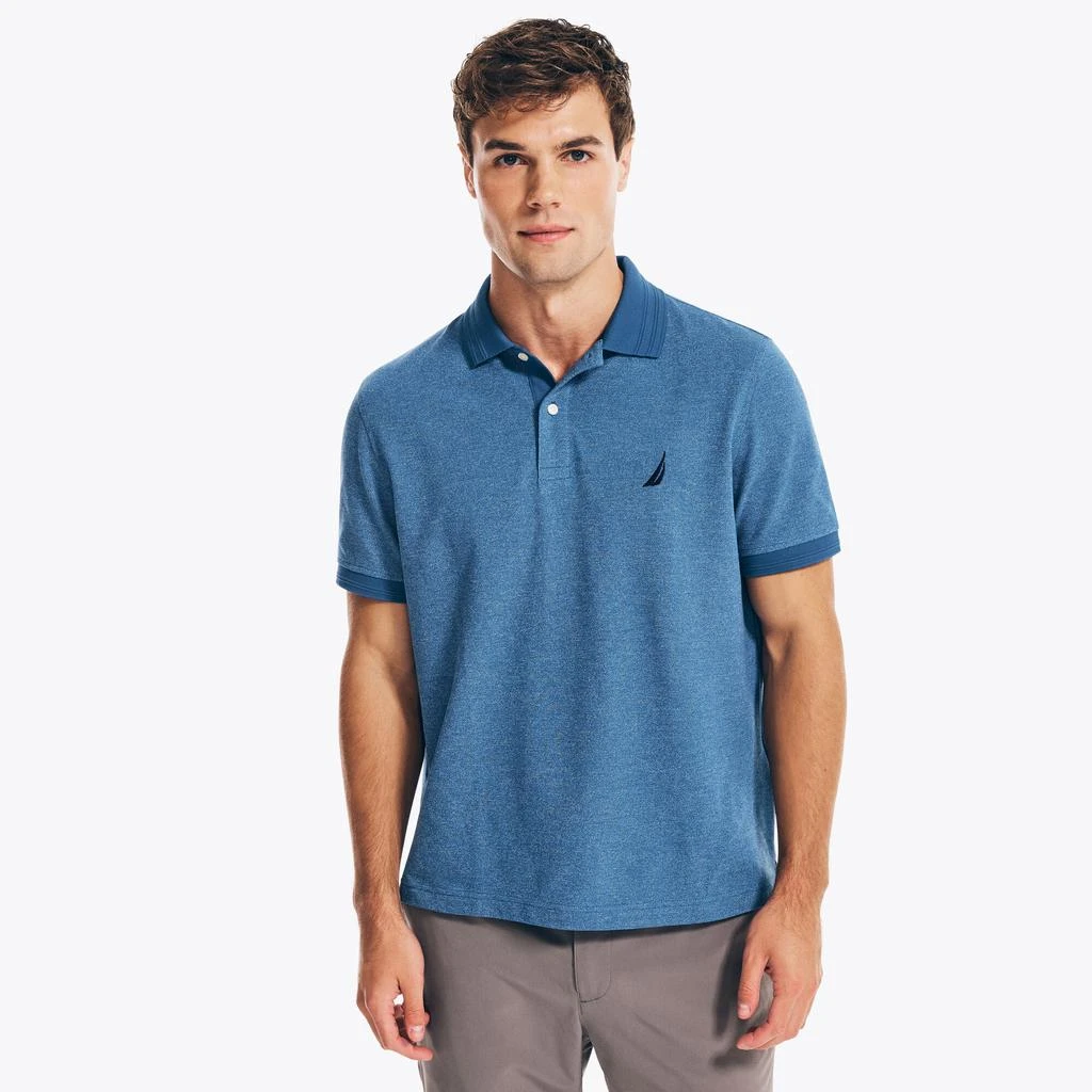 商品Nautica|Nautica Mens Classic Fit Jaspe Pique Polo,价格¥143,第1张图片