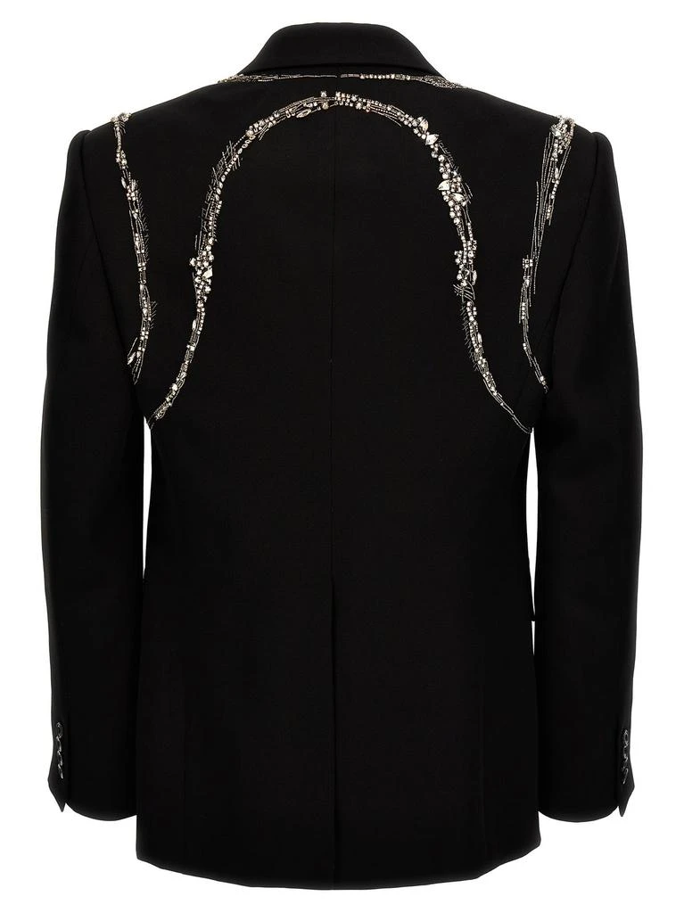 商品Alexander McQueen|Alexander McQueen Single Breasted Harness Embellished Blazer,价格¥23650,第2张图片详细描述