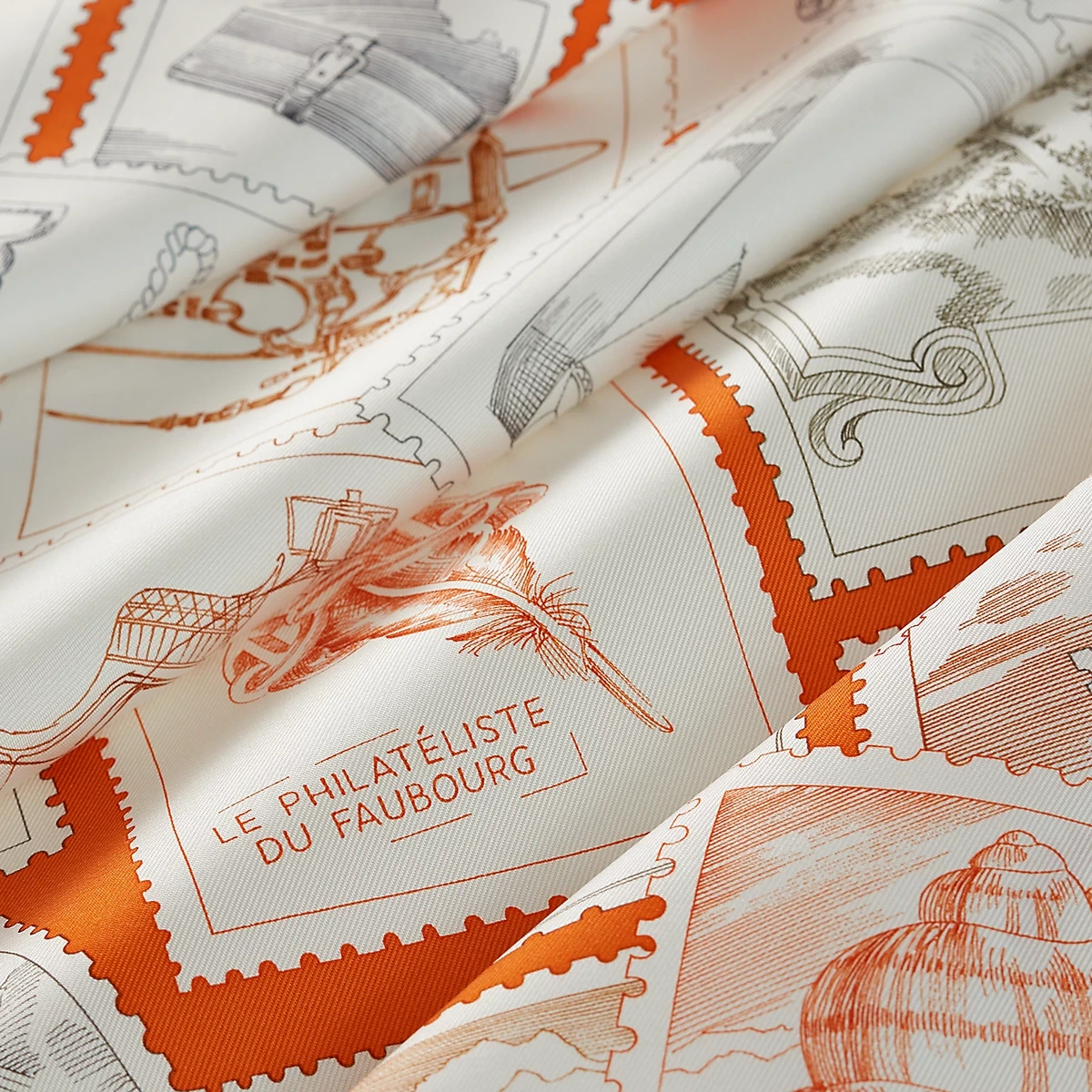 【预售】 爱马仕 25春夏 女士 丝巾 Carré 90 Le Philatéliste du Faubourg H004205S 11  商品