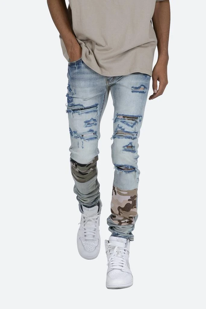 X408 Repaired Skinny Denim - Blue 商品