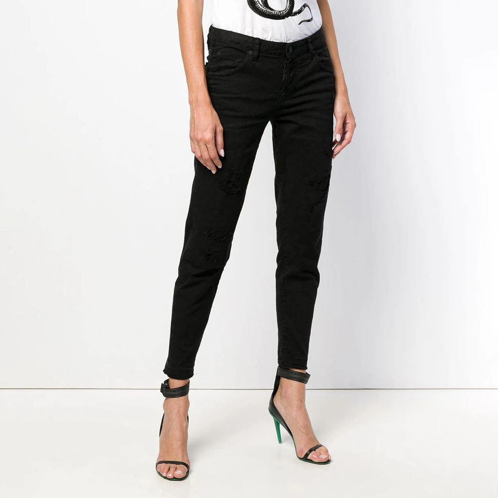 Dsquared2 D二次方 黑色牛仔布女装牛仔褲 S72LB0143-S39781-900 商品