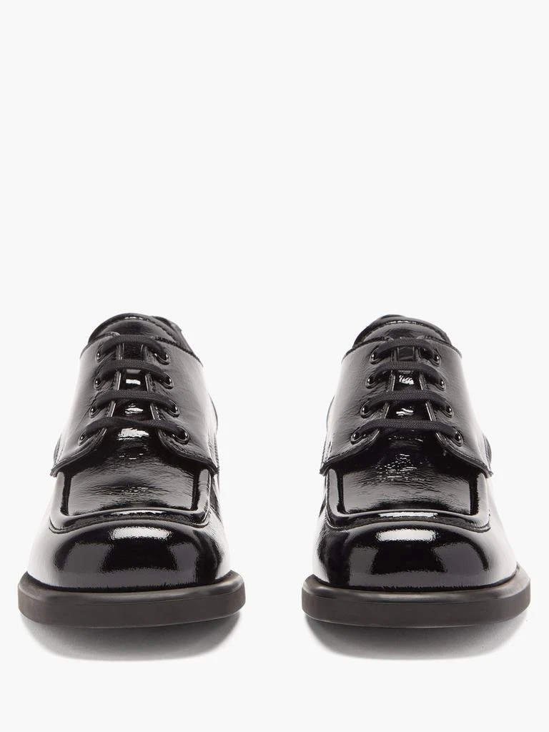 商品Miu Miu|Square-toe creased patent-leather shoes,价格¥2509,第5张图片详细描述