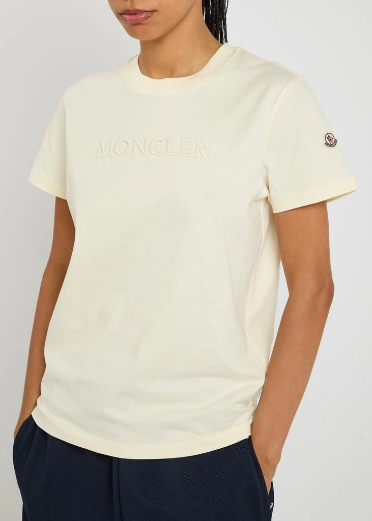 商品Moncler|Logo-embroidered cotton T-shirt,价格¥2667,第5张图片详细描述