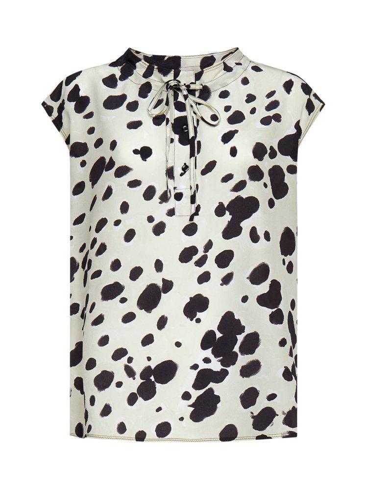 商品Marni|Marni Polka Dot Tie-Neck Sleeveless Blouse,价格¥2537-¥3069,第1张图片