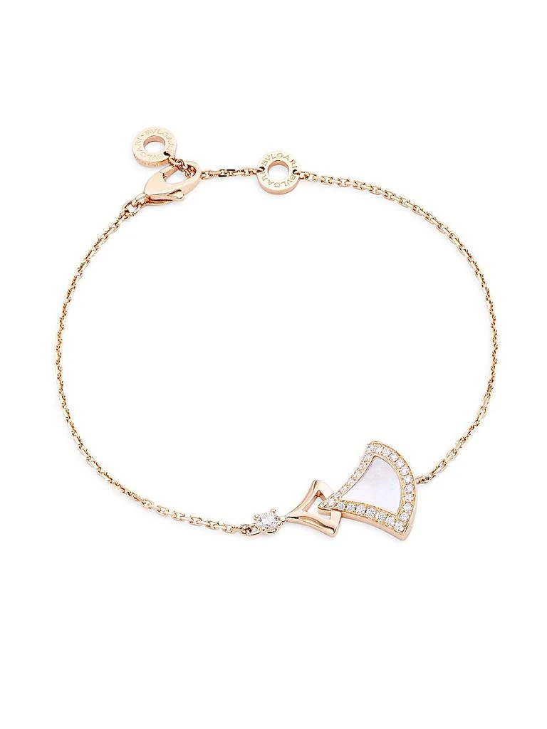 商品BVLGARI|Divas' Dream 18K Rose Gold, Mother-Of-Pearl, &amp; Diamond Bracelet,价格¥44768,第1张图片