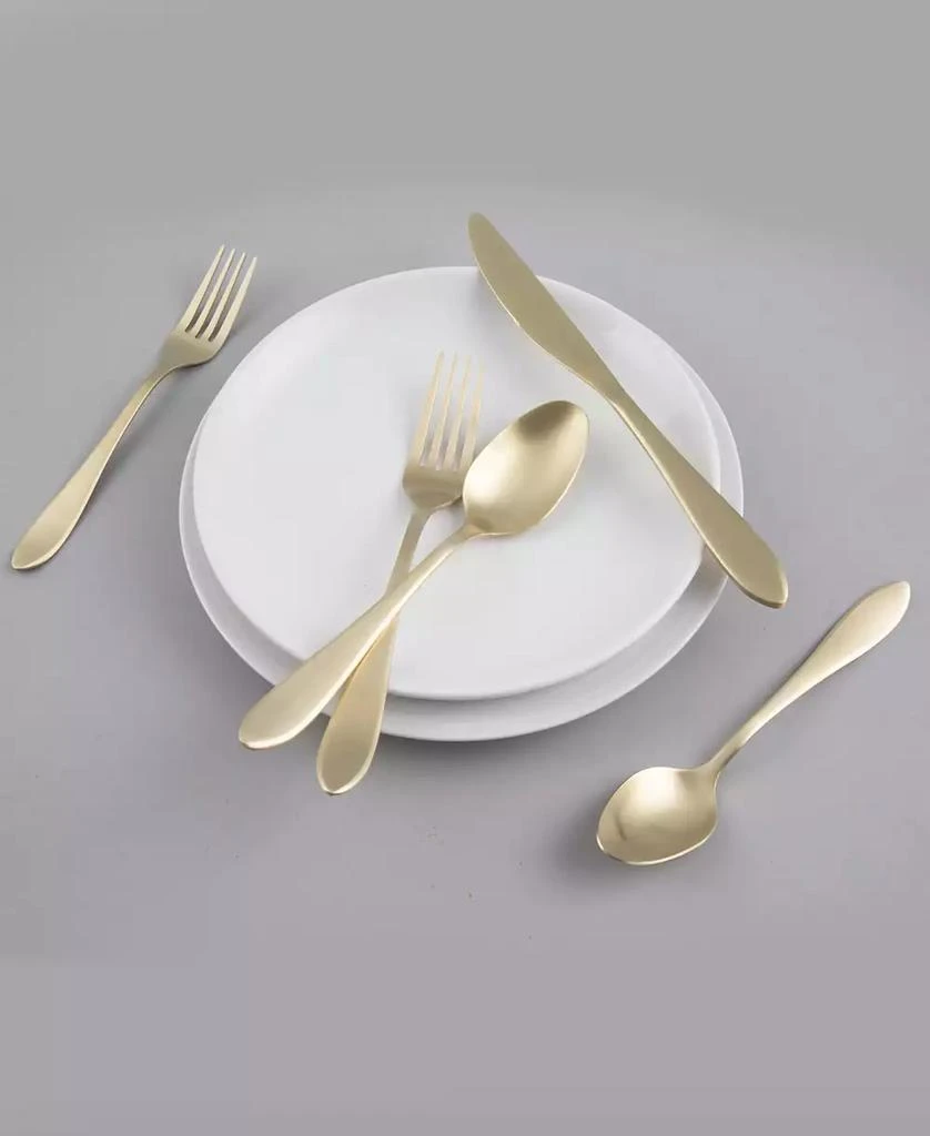 商品Cambridge Silversmiths|Delia Champagne Satin 20-Piece Flatware Set, Service for 4,价格¥373,第3张图片详细描述